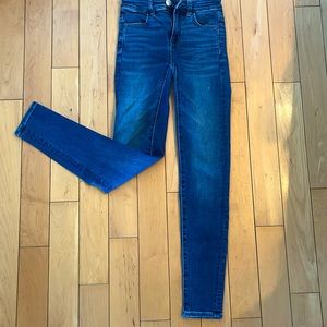 Women’s High Rise American Eagle Size 00 Blue Jeggings